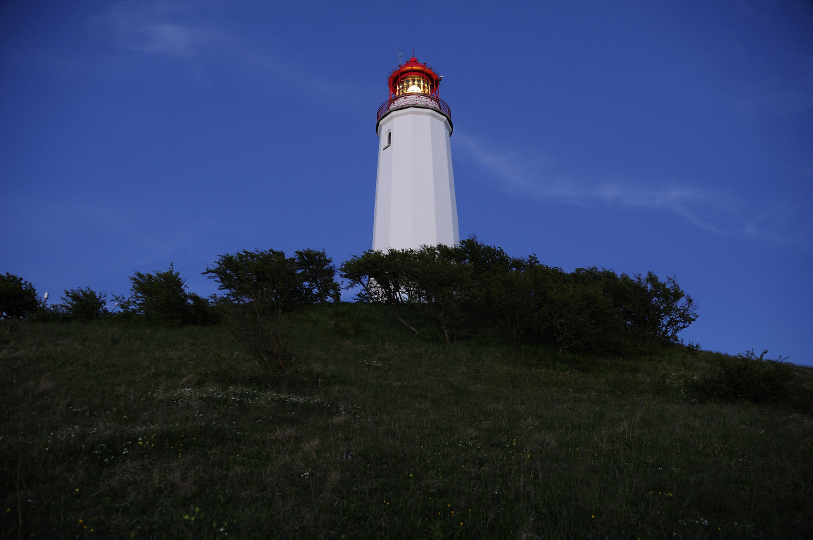 Leuchturm Hiddensee bei Nacht