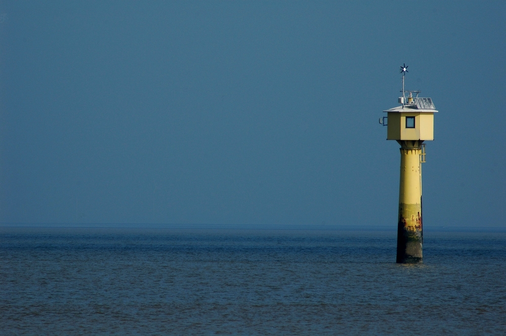 Leuchturm in der Mündung der Elbe bei Otterndorf