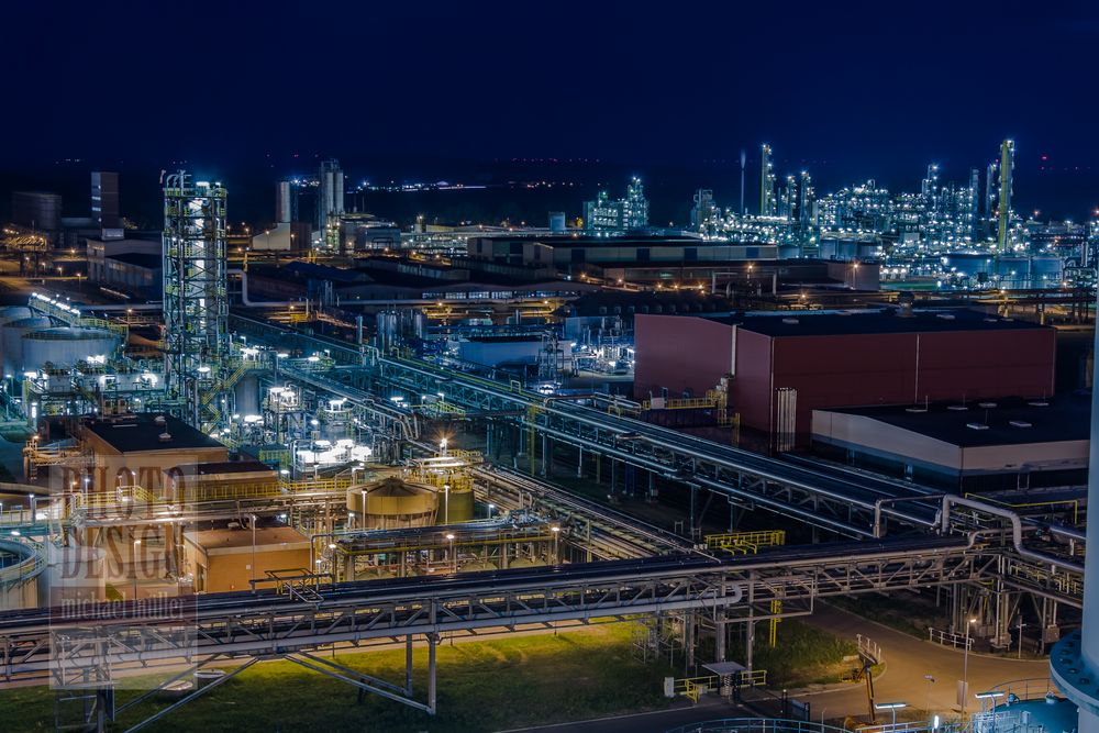 Leuna 2 Foto & Bild industrie und technik, industrie nachts