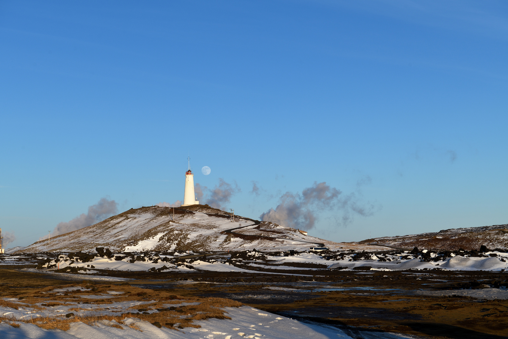 Leutturm auf dem Weg nach Keflavik