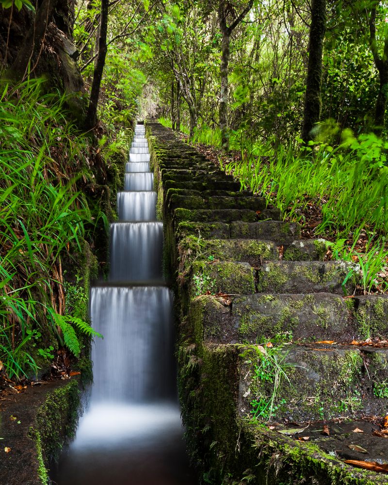 Levada-Kaskade auf Madeira