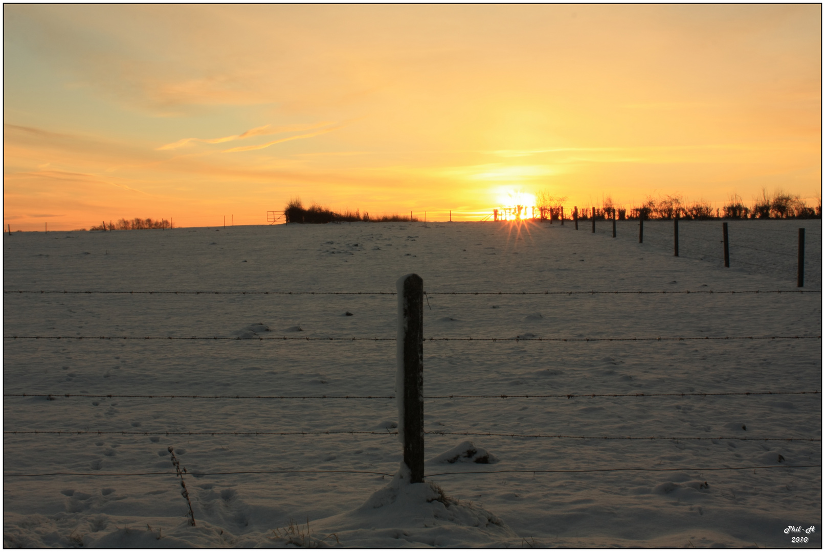 levé de soleil hivernal