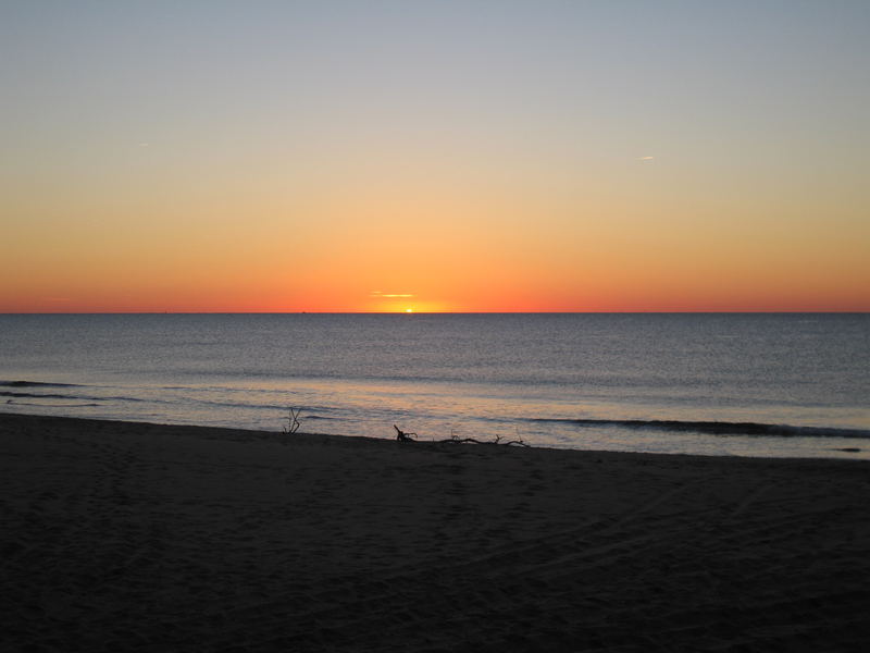 levé de soleil sur la mer