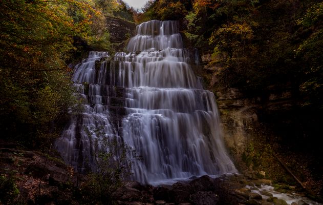 L'éventail cascades du Hérisson