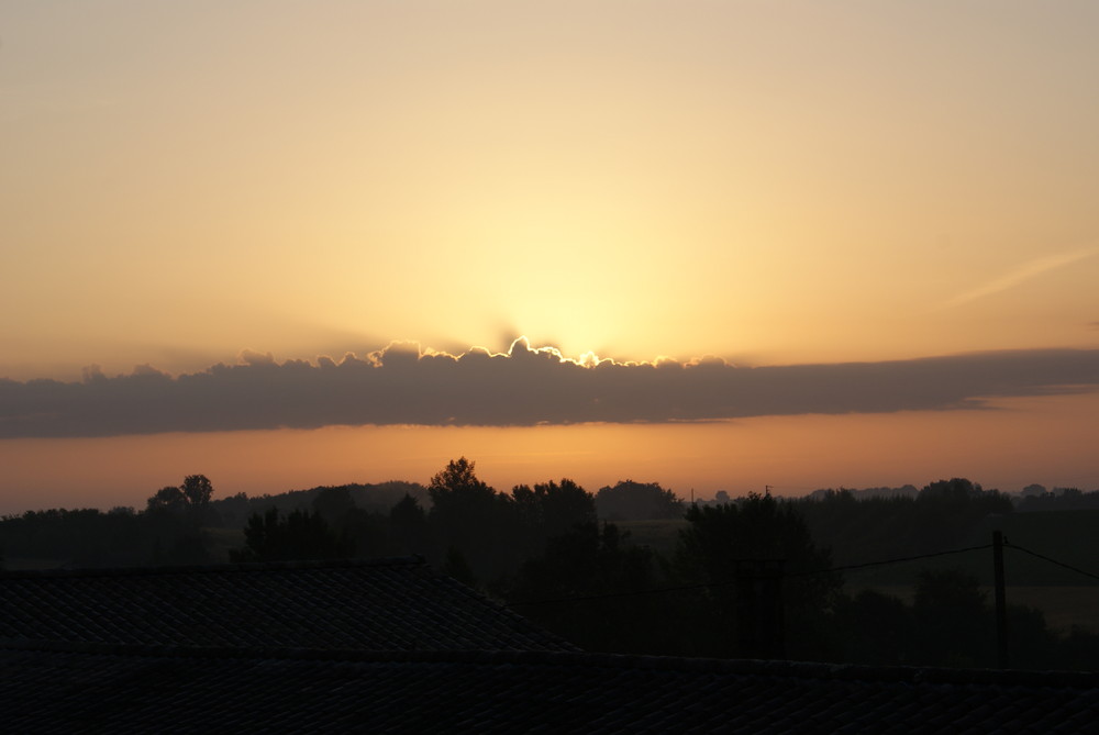 lever de soleil à Bourgougnague