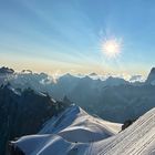 Lever de soleil depuis l'aiguille du midi