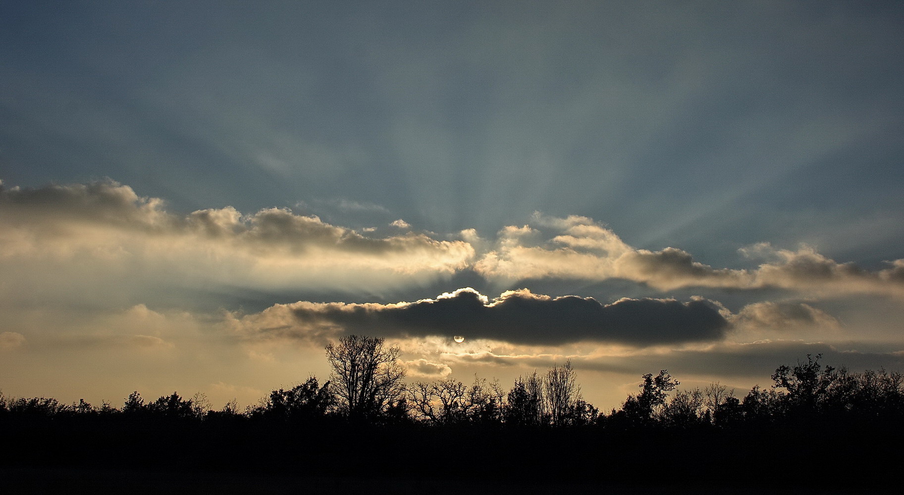 Lever de soleil en hiver