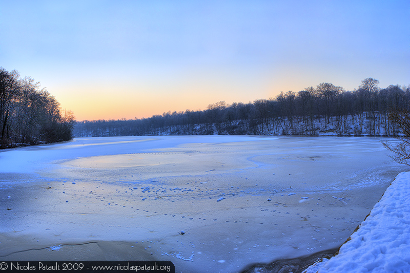 Lever de soleil hivernal - Panorama de 12 photos
