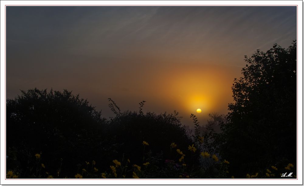 Lever de soleil sur Damgan (Bretagne) France