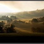 Lever de soleil sur la campagne aveyronnaise