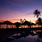 Lever de soleil sur la piscine de l’Hôtel Tiéti - Sonnenaufgang am Schwimmbad des Tiéti Hotels