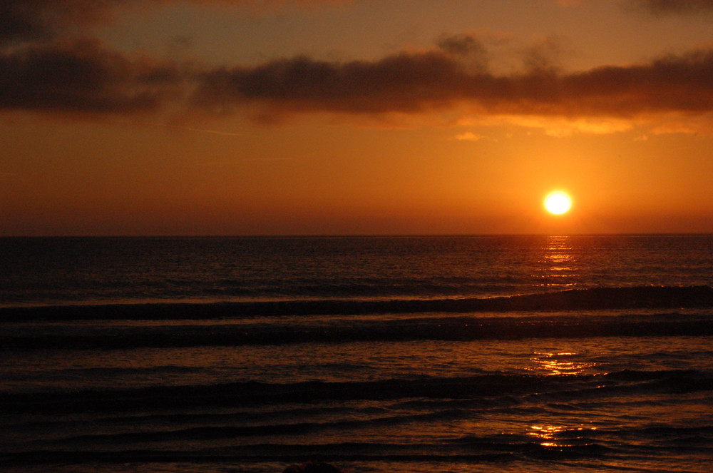 Lever de soleil sur l'atlantique