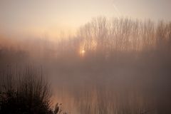 Lever de soleil sur le Rhône