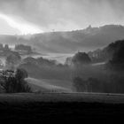 Lever de soleil sur les côteaux de l'Aveyron