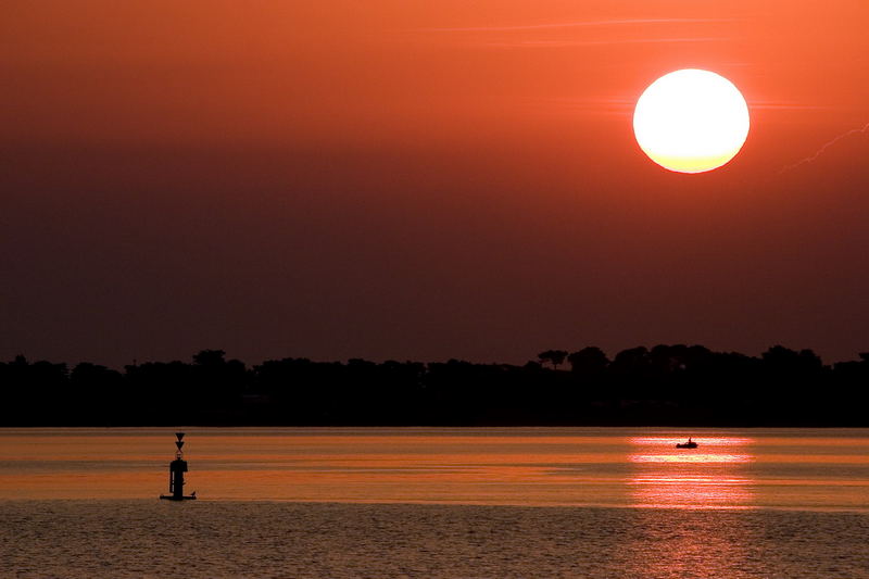 lever de soleil sur l'estuaire de la Loire