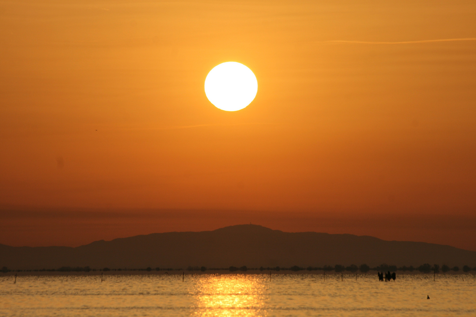 lever de soleil sur ma camargue