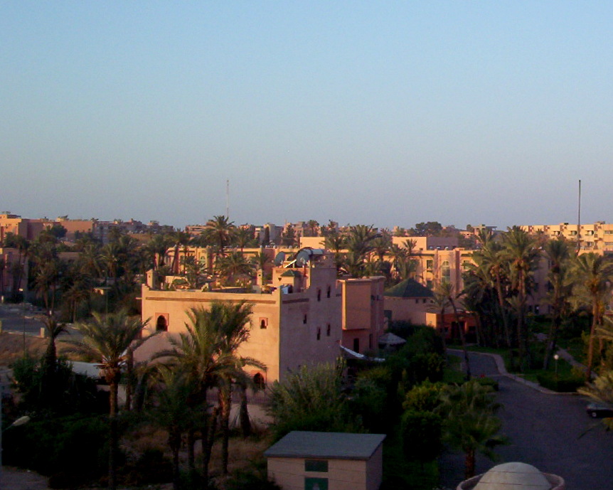 Lever de soleil sur Marrakech, Maroc