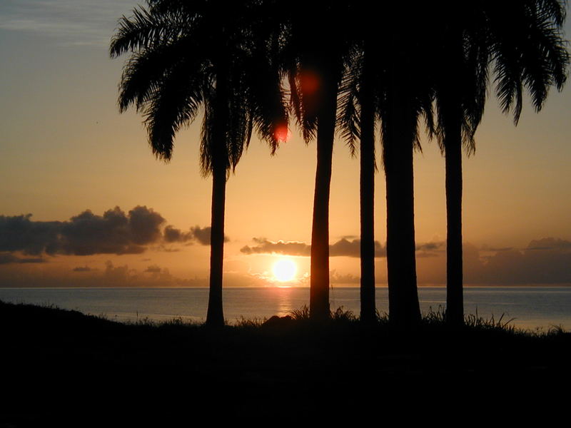 lever du jour à kourou pointe des roches