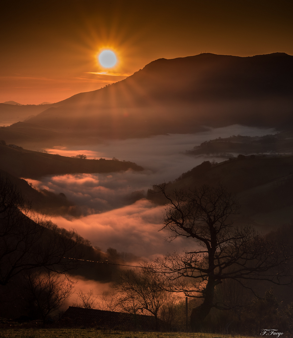 lever du jour sur le pays basque photo et image divers, la nature
