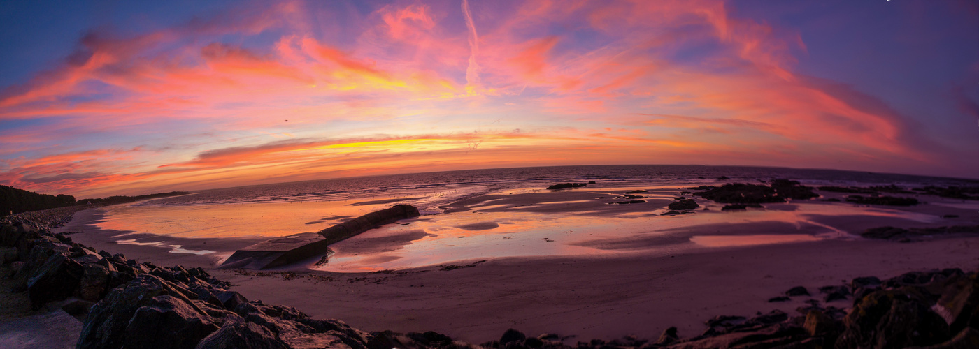 Lever du soleil à la pointe de Mousterlin (Finistère)