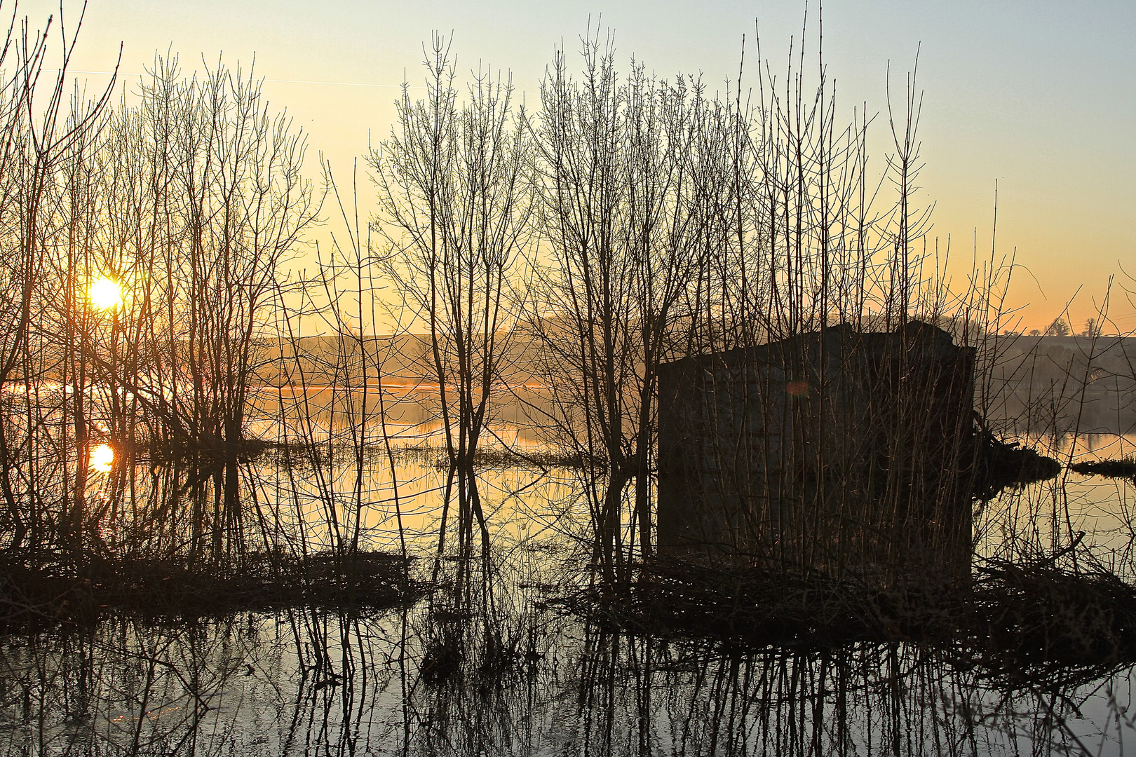 lever du soleil sur le marais