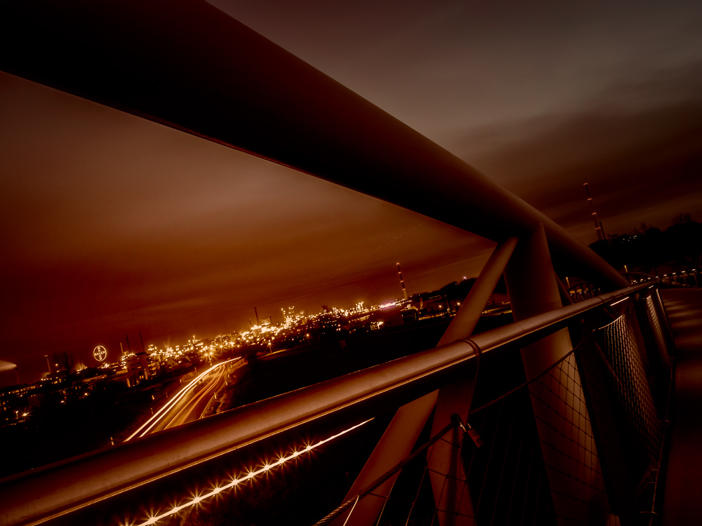 Leverkusen Skyline von der Neulandbrücke