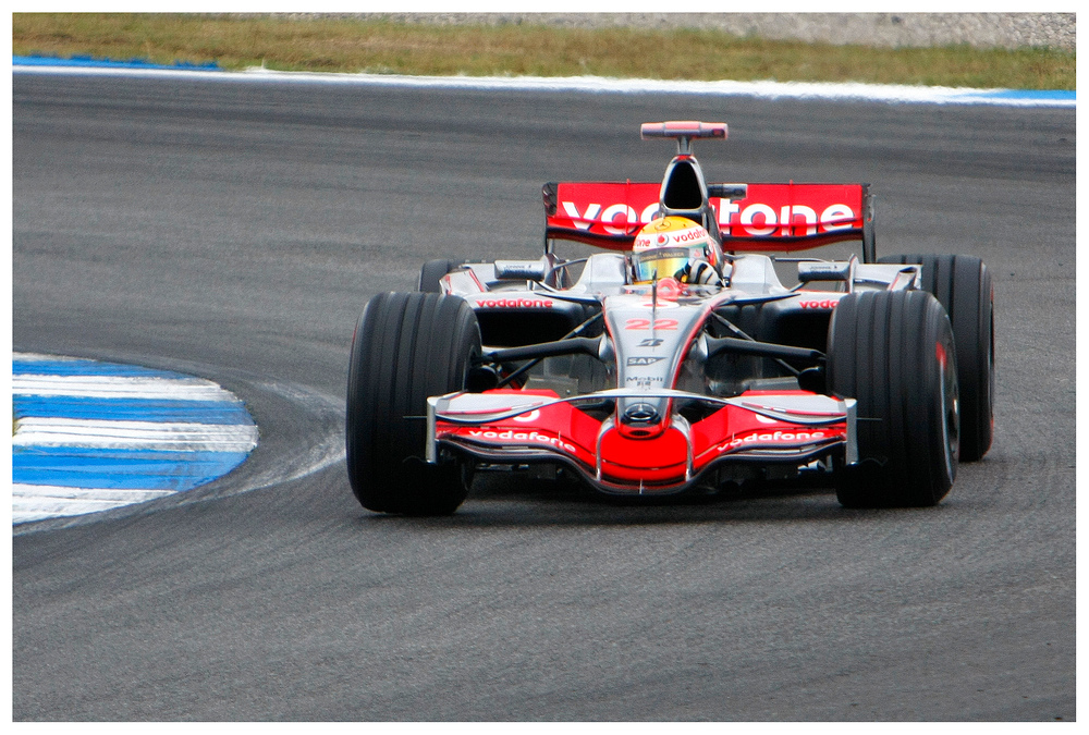 Lewis Hamilton am Deutschland GP Hockenheim 2008