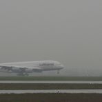 LH A380 / Ankunft bei Regen