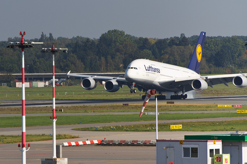 LH A380 Landung in HAM