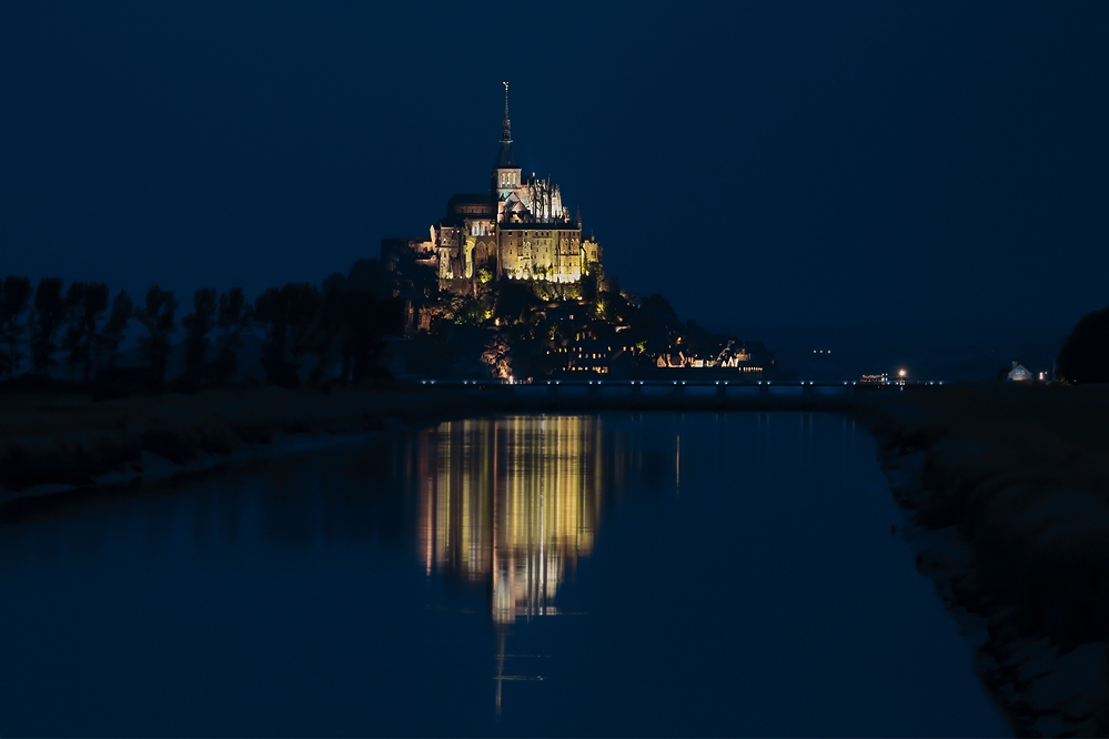 L'heure bleue au Mont-Saint-Michel