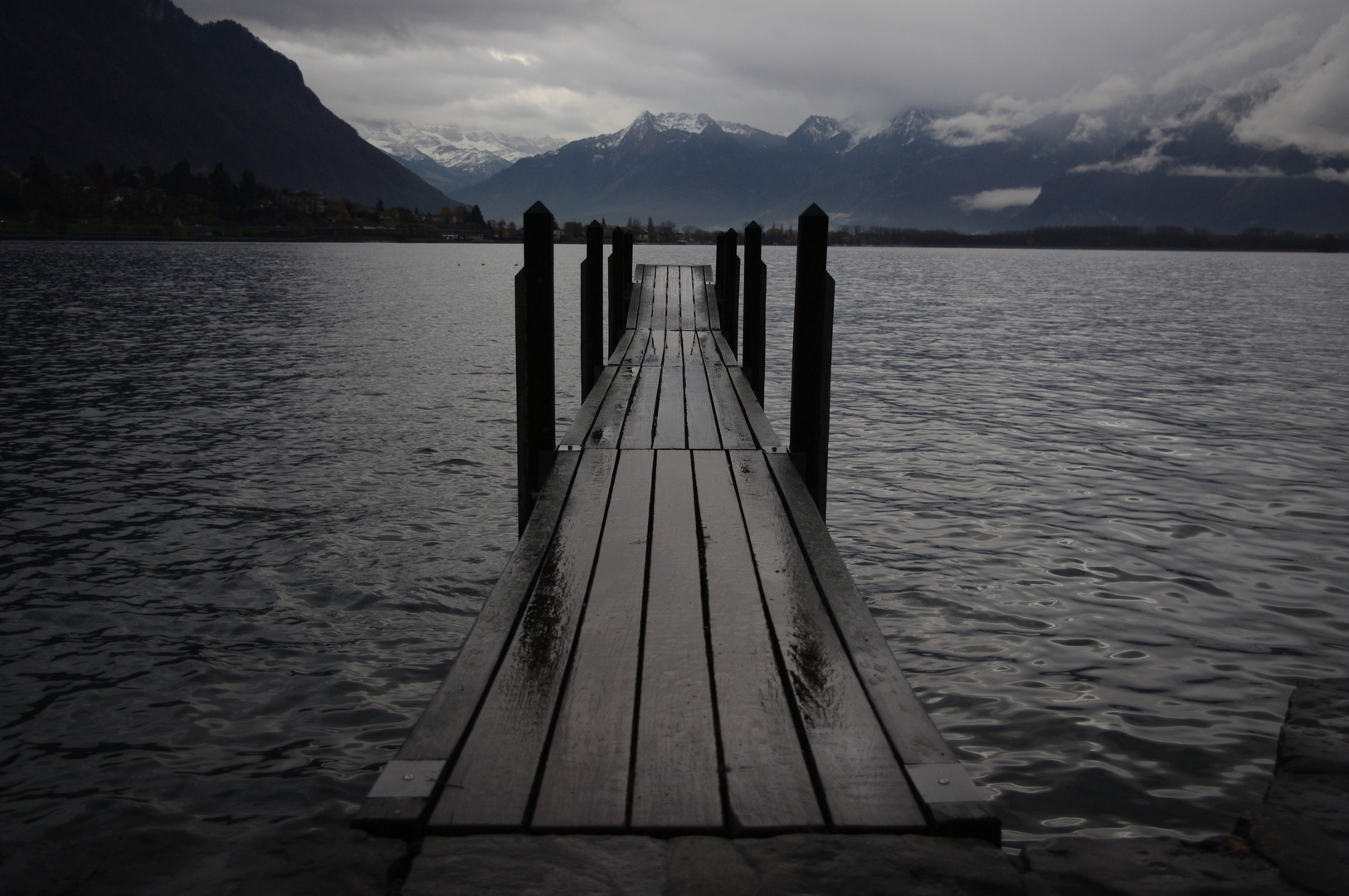 l'hiver arrivant sur le Léman