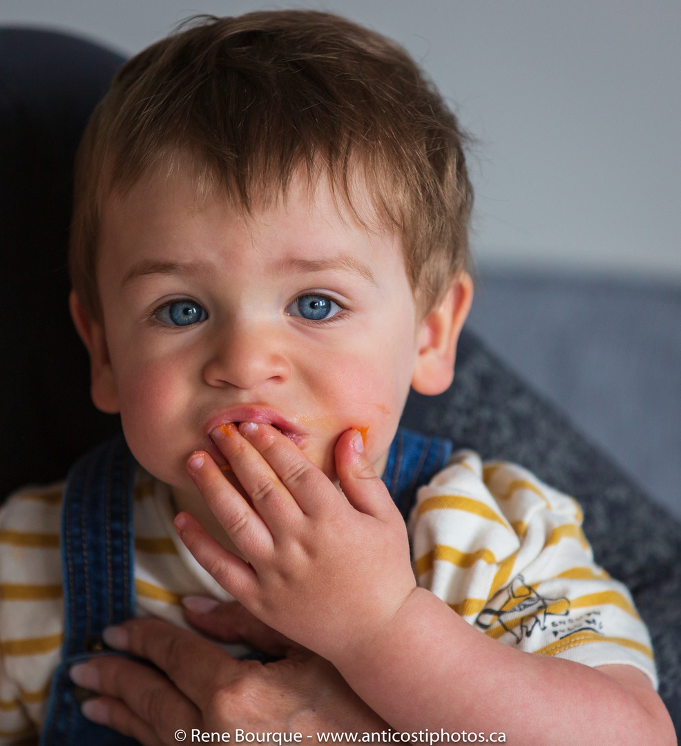 Liam, mon petit fils aux yeux de bleuets. 