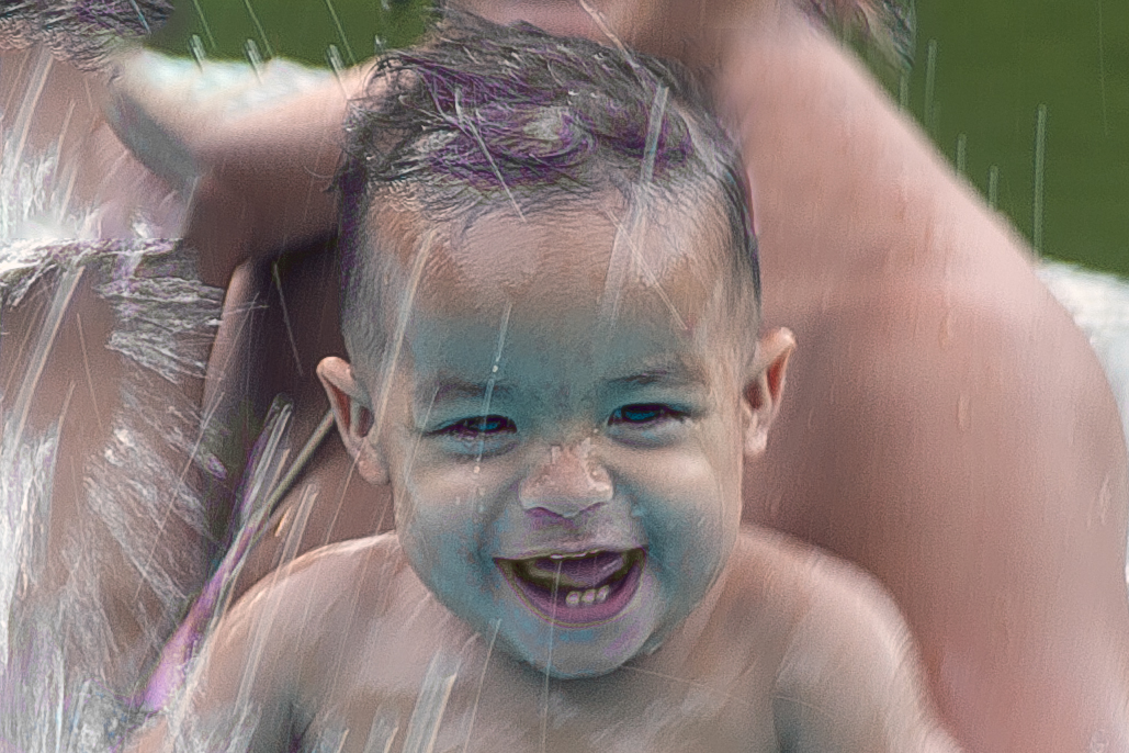 Liam Quentin in the pool