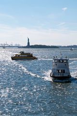 Liberty Island seen fron the Staten Island Ferry