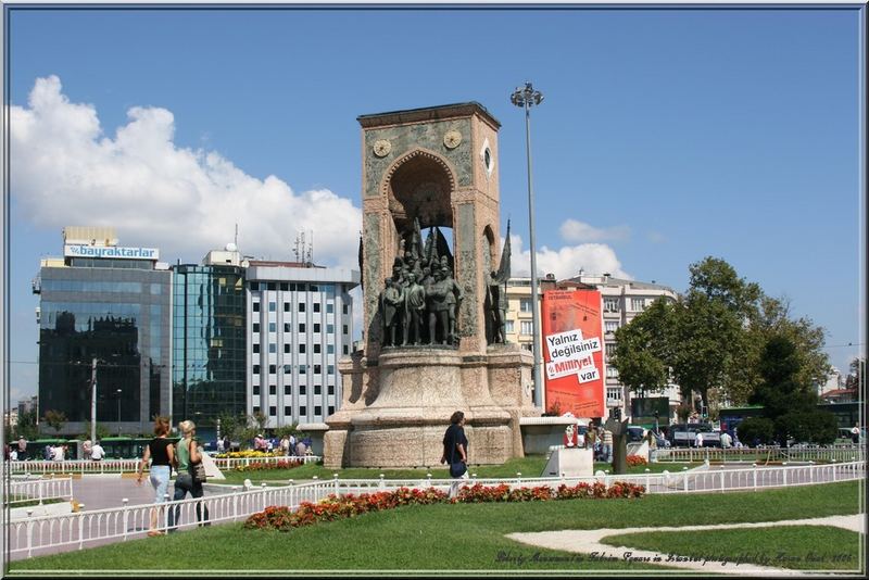 Liberty Monument in Taksim Square in Istanbul.2006