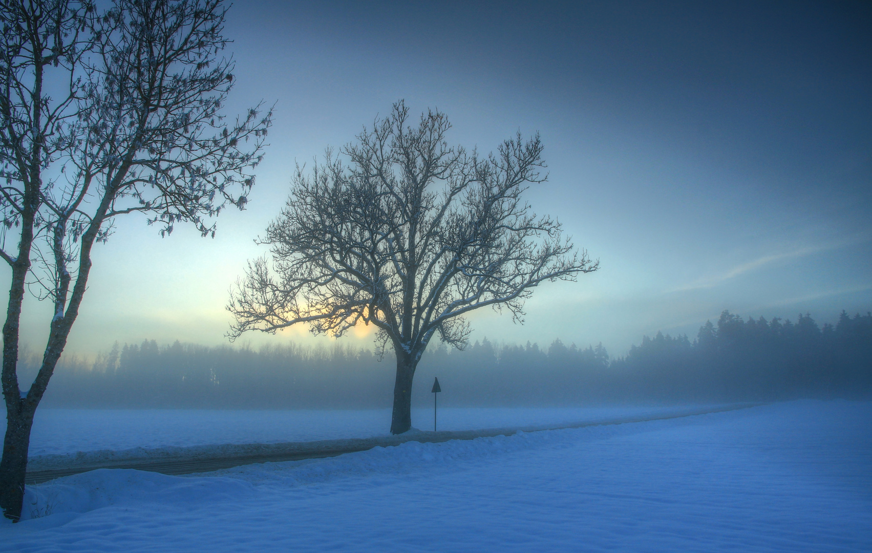 Licht am Winterabend