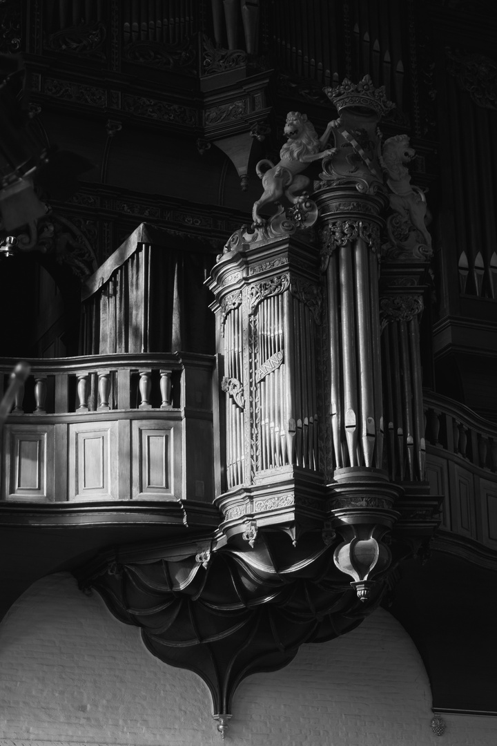 Licht auf der Orgel