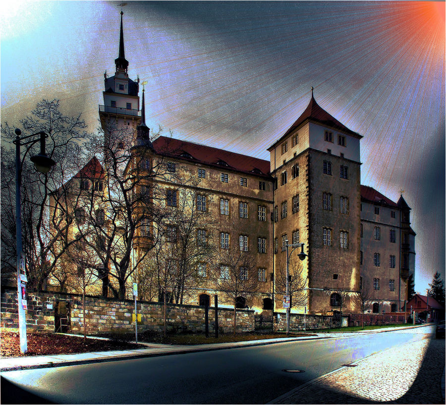 Licht aus Spot an ....... Schloss Hartenfels in Torgau