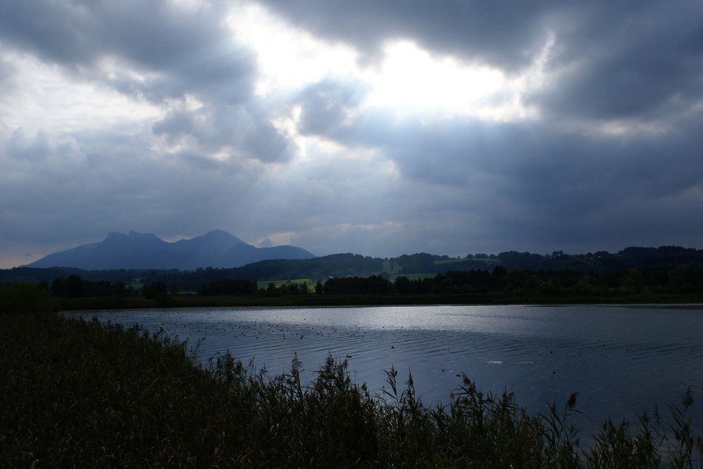 Licht brach durch die Wolken