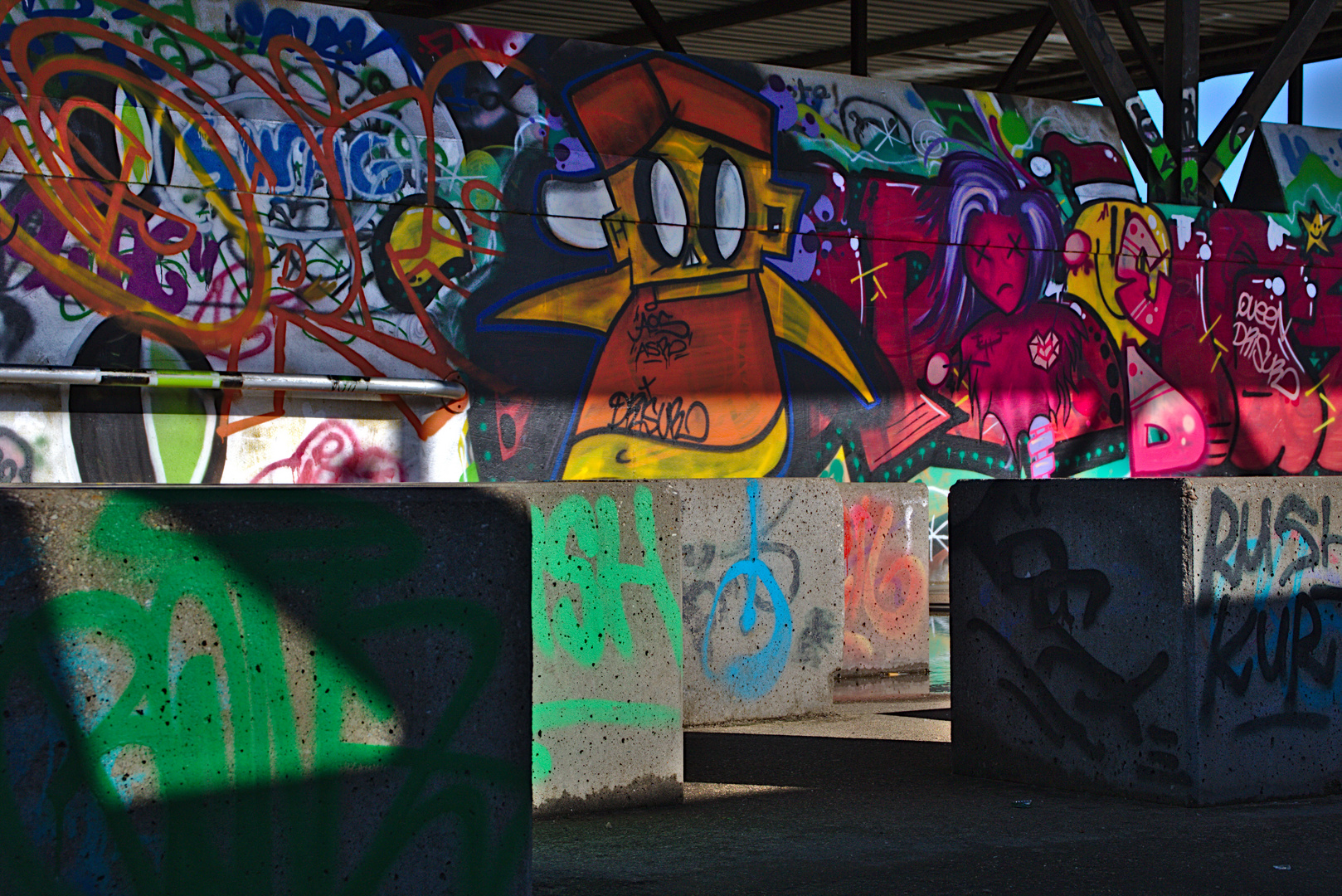 Licht, Schatten und Graffiti