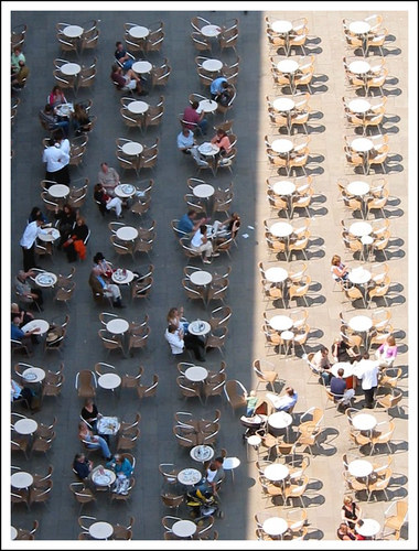 'Licht und Schatten' am Markusplatz in Venedig