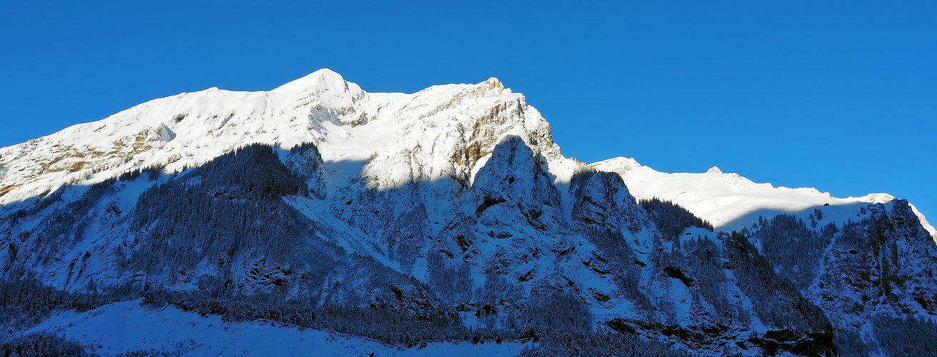 Licht und Schatten: Meine lieben Berge am frühen Morgen! - La vue depuis ma terrasse ce matin!