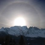 Lichtbogen über dem Latemar, Dolomiten