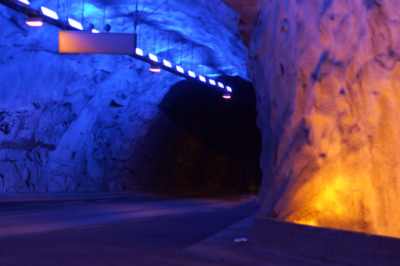 Lichtdom in Tunnel