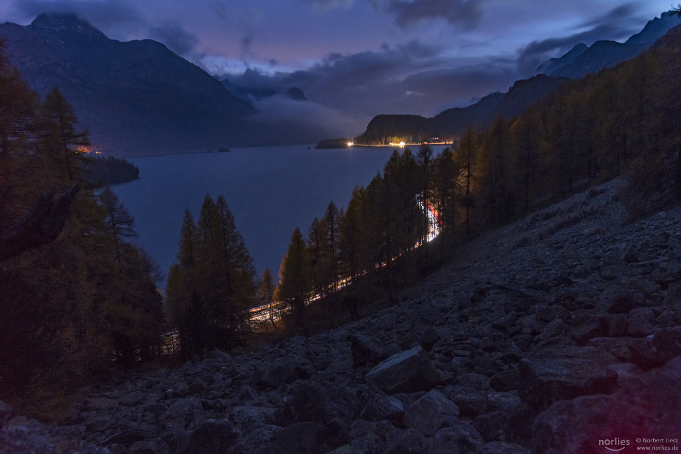 Lichter am Silsersee