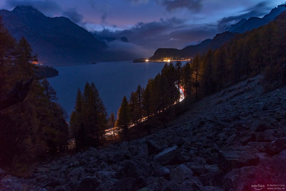 Lichter am Silsersee