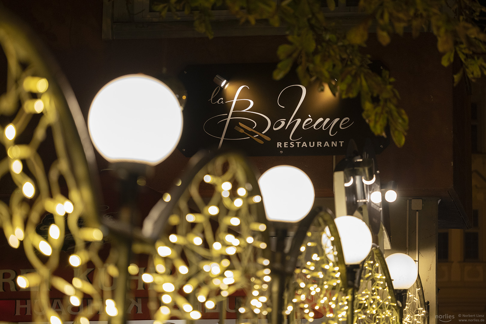 Lichter beim "La Boheme" Restaurant