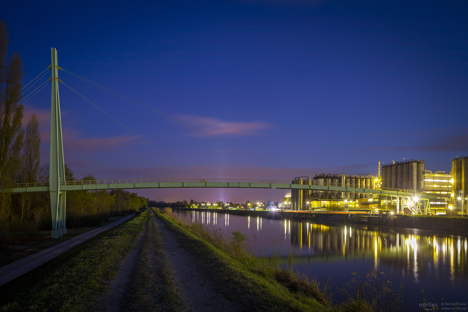 Lichter der Industrieanlage