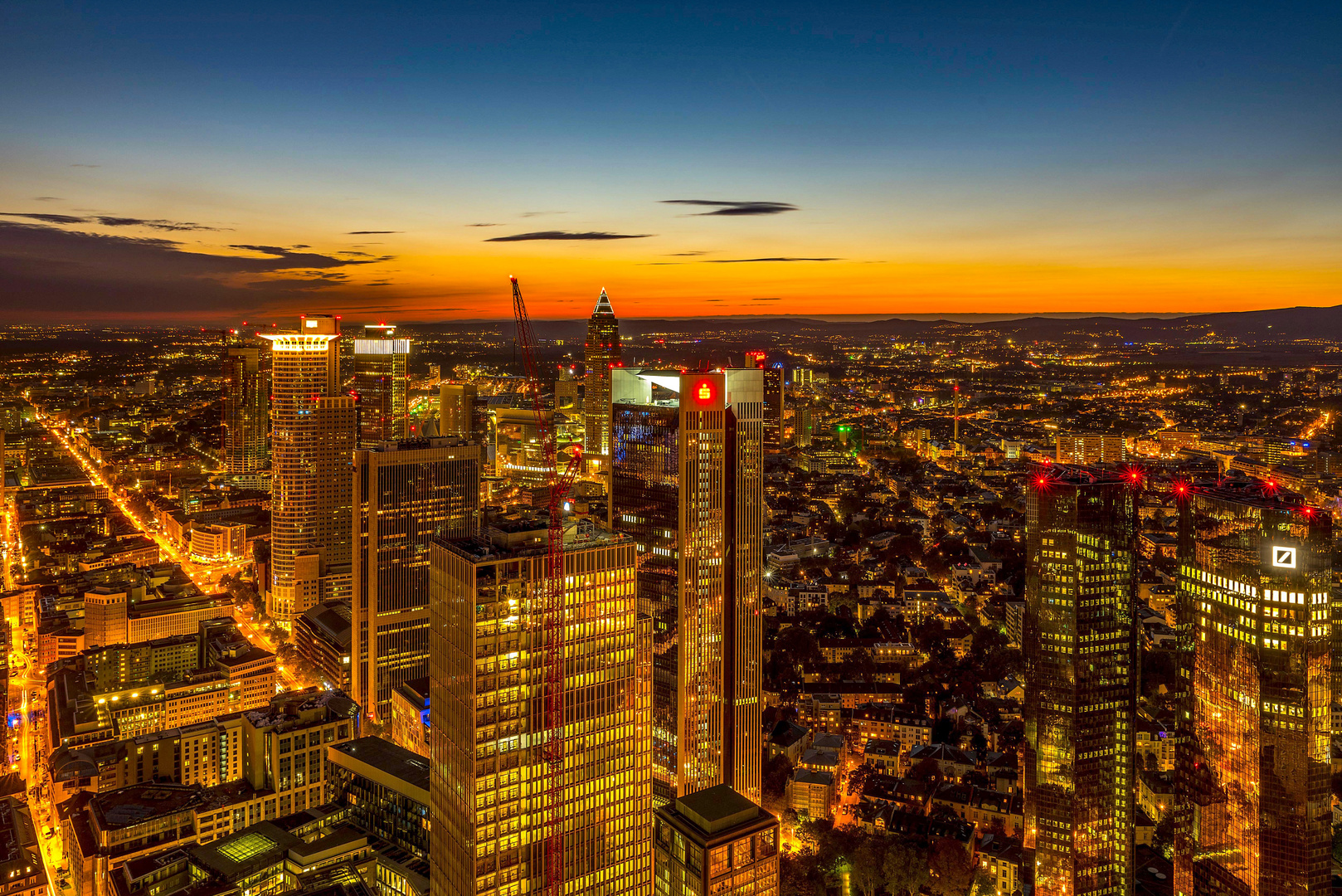 Lichter einer Stadt.