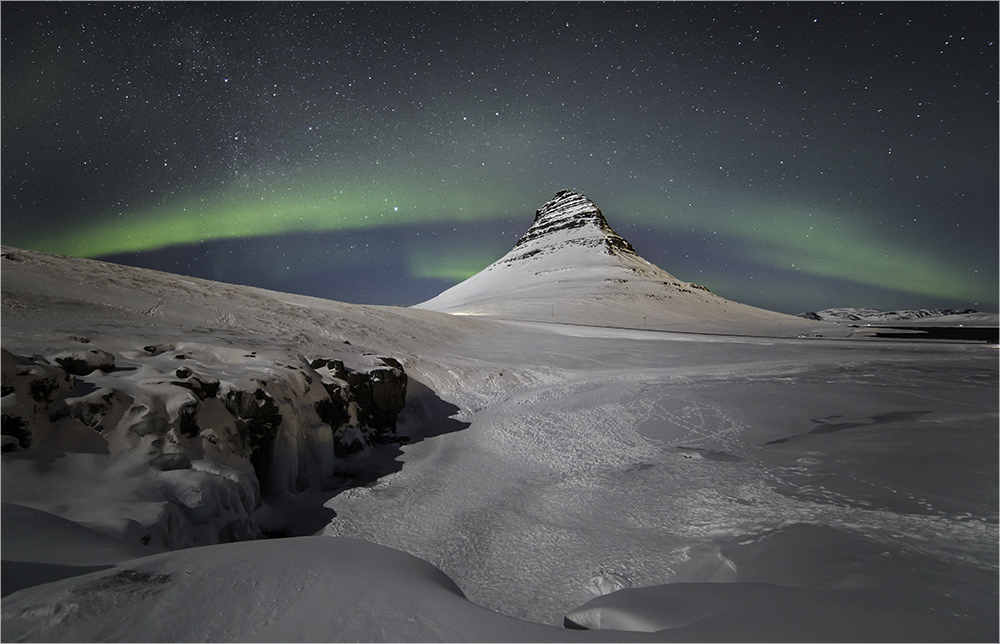 Lichter über Kirkjufoss